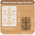 thumbnail image 2 of 1 pc Damask Wall Stencil Template 11.7 x 8.3 Inch Reusable Plastic Art Stencil for Painting on Wood Wall Floor Fabric Glass Furniture DIY Home Decor Stencil Craft Drawing Stencil, 2 of 9