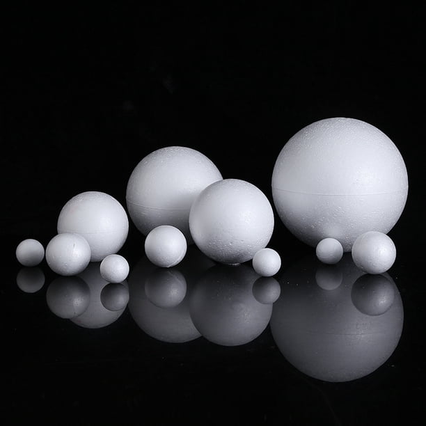 Bola de espuma sólida de tamaño blanco de alta densidad, material para ventanas de boda, bola estrellada
