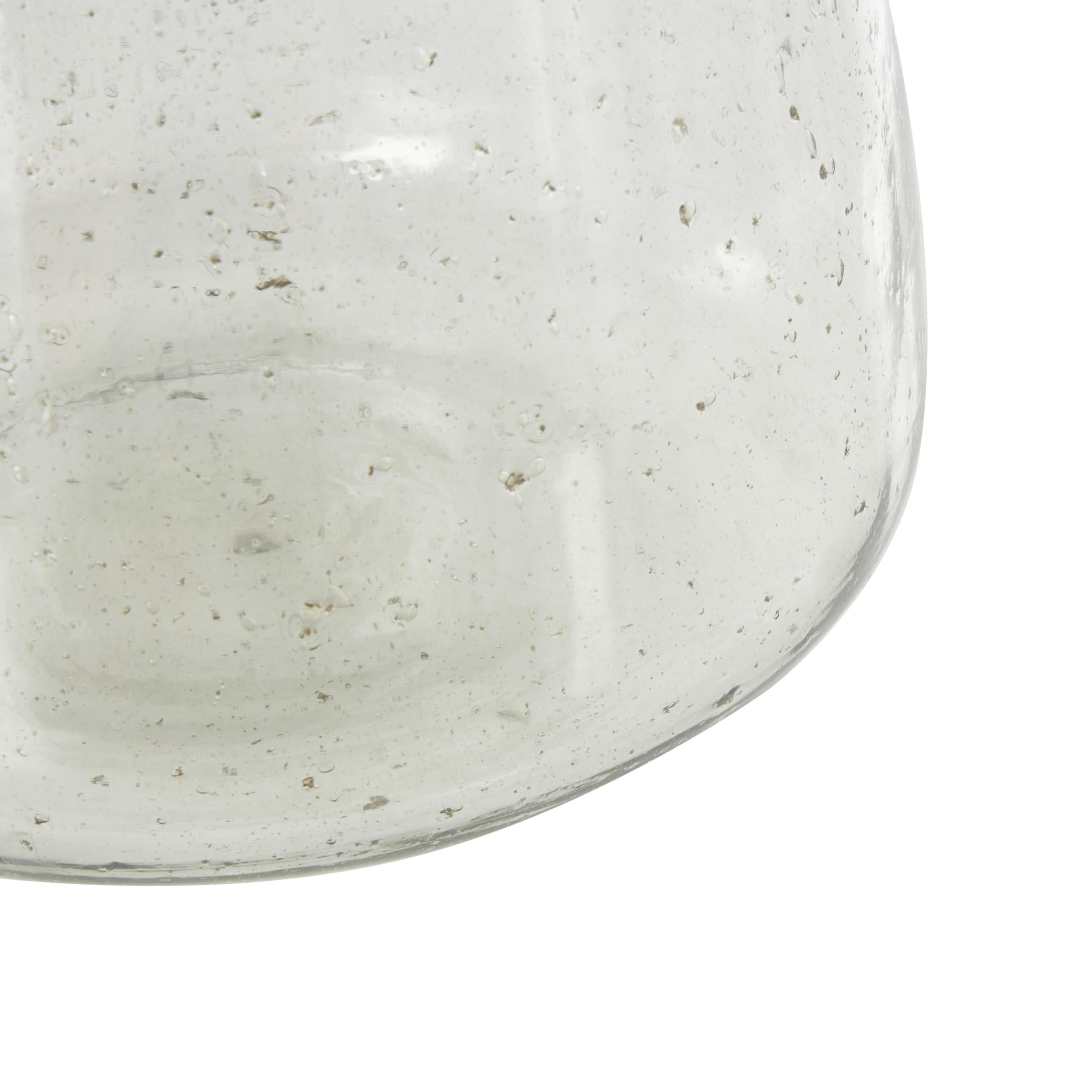 DecMode 17" Speckled Glass Vase with Brown Accents