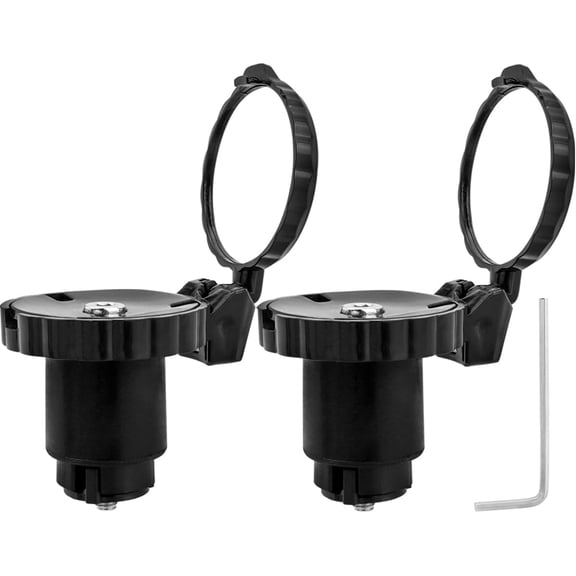 2 Pack Bike Bar End Rear View Mirror, Adjustable Bicycle Rearview Mirrors 360° Rotatable HD Convex Handlebar End Mirrors for Road and Mountain Bikes