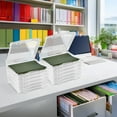 thumbnail image 2 of Sorbus Clear Narrow Hanging File Organizer Bin, Stackable 12 Pack, Freestanding Plastic Document Holder, 2 of 8