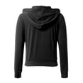 thumbnail image 4 of Ladies Yoga Hooded Slim Fitness Clothes High Elastic Breathable Running Jacket Clothes for Women Women Vest plus Juniors Zip up Hoodie Women Turtleneck Hoodie Jackets Long Sleeve Casual Color Women, 4 of 4