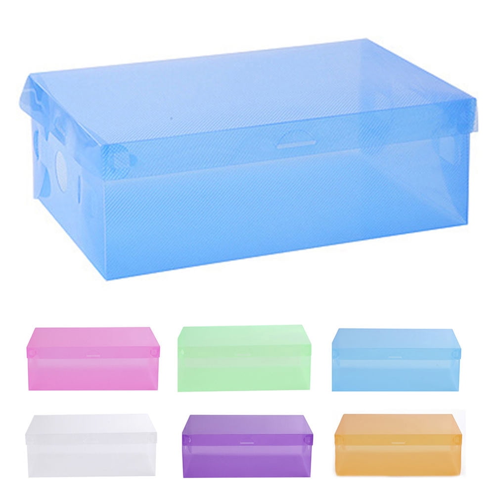 RedmL Candy Color Clear Plastic Shoebox Lady Stackable Shoes Storage