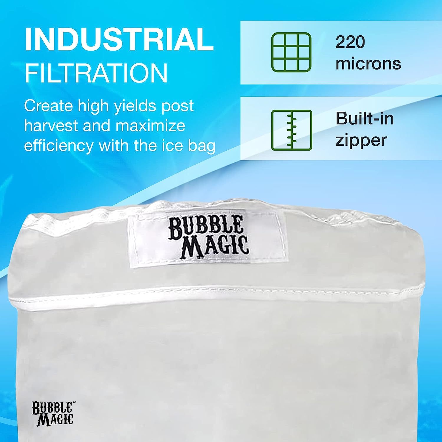 Bubble Magic 5-Gallon Washing Machine & 5-Bag Ice Hash Extraction Kit – Complete Set