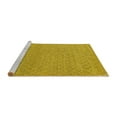 thumbnail image 2 of Ahgly Company Machine Washable Indoor Round Solid Yellow Modern Area Rugs, 7' Round, 2 of 4