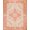 Orange Pink, Pattern 3, variant on Design&I 5'x7' Washable Area Rug Vintage Scrolling Botanical Border Centered Distressed Scroll for Guest Room, Lounge, Apartment, Flatweave & Daily Traffic Ready