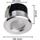 thumbnail image 2 of Set of 4 Mini Recessed LED Spotlights, 3W, Warm White, for Showcase, Indoor Station, Plasterboard Lighting, with Transformer [Energy Class A++], 2 of 4