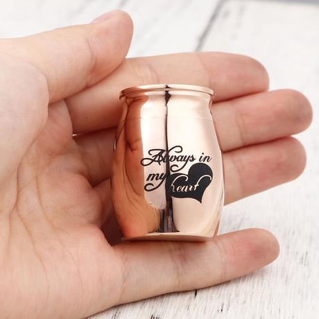 Personalized Pet Portrait Always in my Heart Mini Urn Engravable Dog Cat Picture Ashes Holder Custom Memorial Cremation