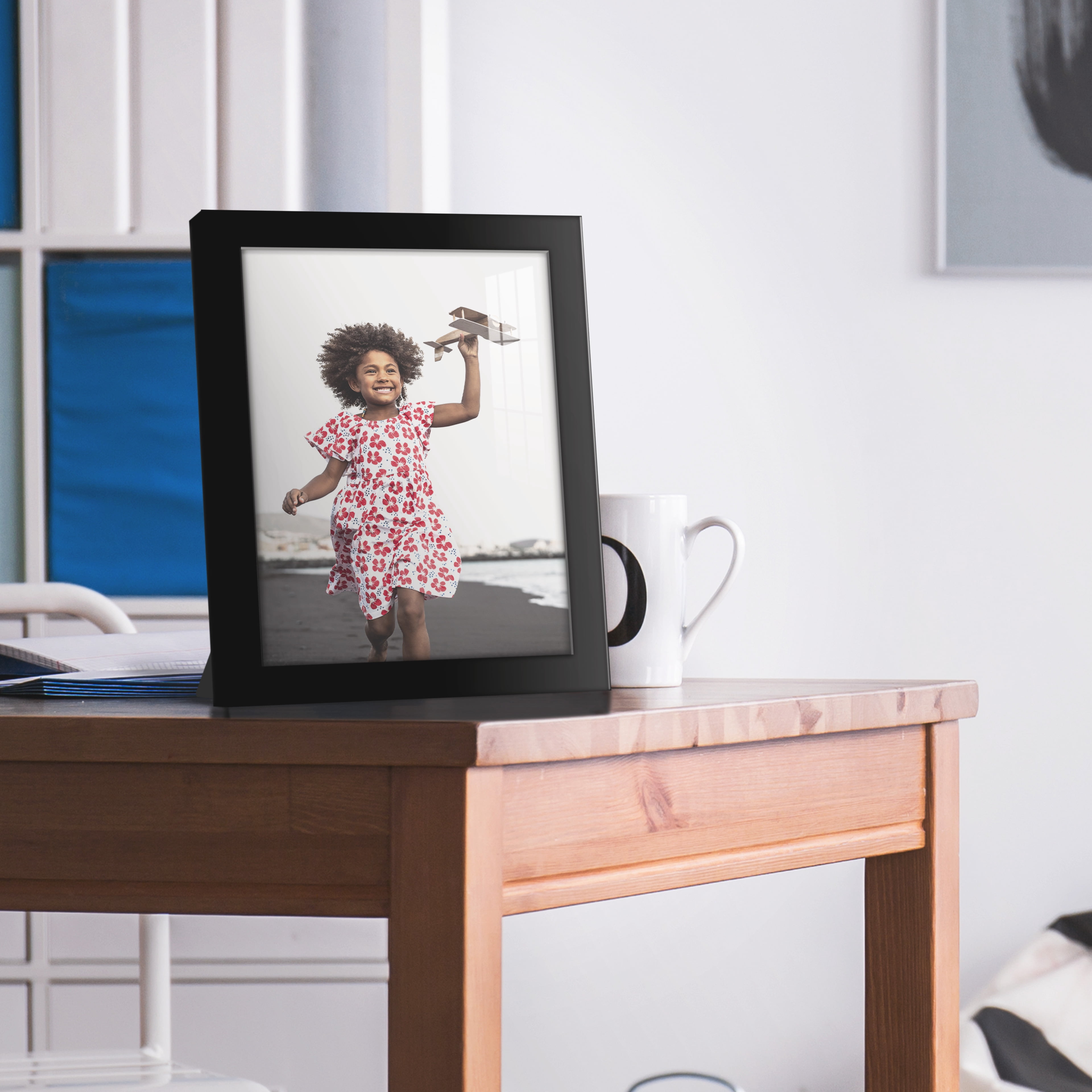 Modern Real Wood 8x10 inch Picture Frame in Black