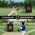 thumbnail image 4 of Garvee 2-in-1 Baseball Pitching Rebounder Net 5 x 3.7 ft, Adjustable Angle Practice Net for Pitching, Throwing & Return Training, Softball Trainer, 4 of 6