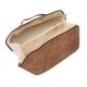 thumbnail image 1 of Neceser de maquillaje ANGGREK gran capacidad marrón claro resistente a los arañazos elegante impermeable cierre de cremallera Bolsa de cosméticos de Cuero PU con asa para viajes, 1 of 8