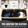 thumbnail image 2 of NUBILY 160L Extra Large 3-Section Laundry Hamper with Lid, Bamboo Frame Oxford Fabric Divided Laundry Basket for Bedroom, Adult(Black), 2 of 8