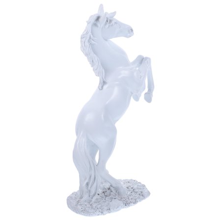 LEORX White Resin Horse Statue for Decoration Perfect as Gift or Bookshelf Decorative Item 7 inch