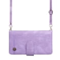 thumbnail image 6 of Allytech Galaxy Z Fold 3 Case Wallet, PU Leather Magnetic Clasp Flip Hand Wrist Shoulder Strap Multiple Cards Holder Protective Wallet Case Cover for Samsung Galaxy Z Fold 3 - Purple, 6 of 8