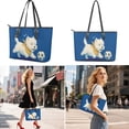 thumbnail image 2 of ZUXONGSY West Highland Terrier Print Tote Bag with Portable Cosmetic Bags Purse for Women PU Leather Top Handle Satchel Set with Waterproof Travel Toiletry Bag Credit Card Holder Wallet for Workout, 2 of 4