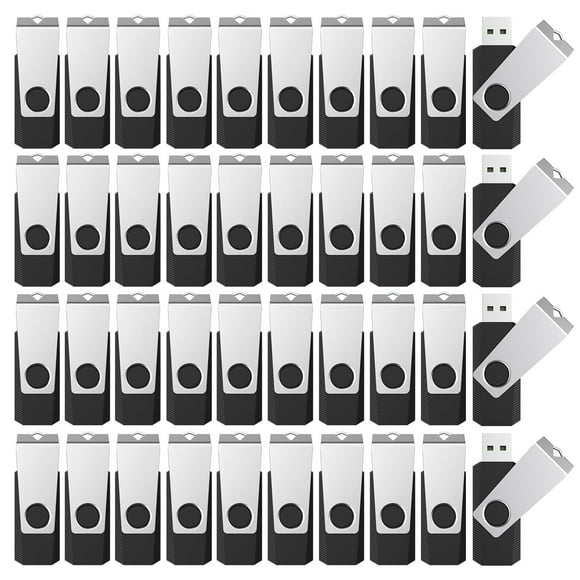 KEXIN Clé USB 16 Go en Vrac Lot de 100 Clé USB 16 Go Clé USB 16G Clé USB en Vrac Clé Pivotante USB 2.0 (Sans Logo)