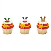 Whimsical Santa, Elf, Reindeer Feet and Hat Cupcake Rings - 24 Count - 21443 - National Cake Supply