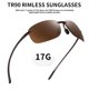 thumbnail image 4 of Gafas de sol deportivas JIM HALO Polarized TR90 sin montura para hombre y mujer, 4 of 9
