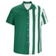 thumbnail image 1 of Camiseta Hawaiana para Hombres, Manga Corta Botón Abajo Cardigan con Cuello de Giro, Impresión de Raya Casual, 1 of 4