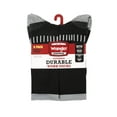 thumbnail image 4 of Wrangler 365 Comfort Crew Socks for Men, Size 6-12, Gray/Black, 6-Pack, 4 of 6