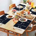 thumbnail image 4 of Funny Placemats Set of 4,Black Holiday Place Mats Decorations Washable Table Mats 12 x 18 Inch (Eat Good Laugh Often Live Well), 4 of 5