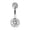 6mm, variant on 925 Sterling Silver Round Ball CZ Crystal Navel Belly Piercing Ring A1794-8mm-Clear