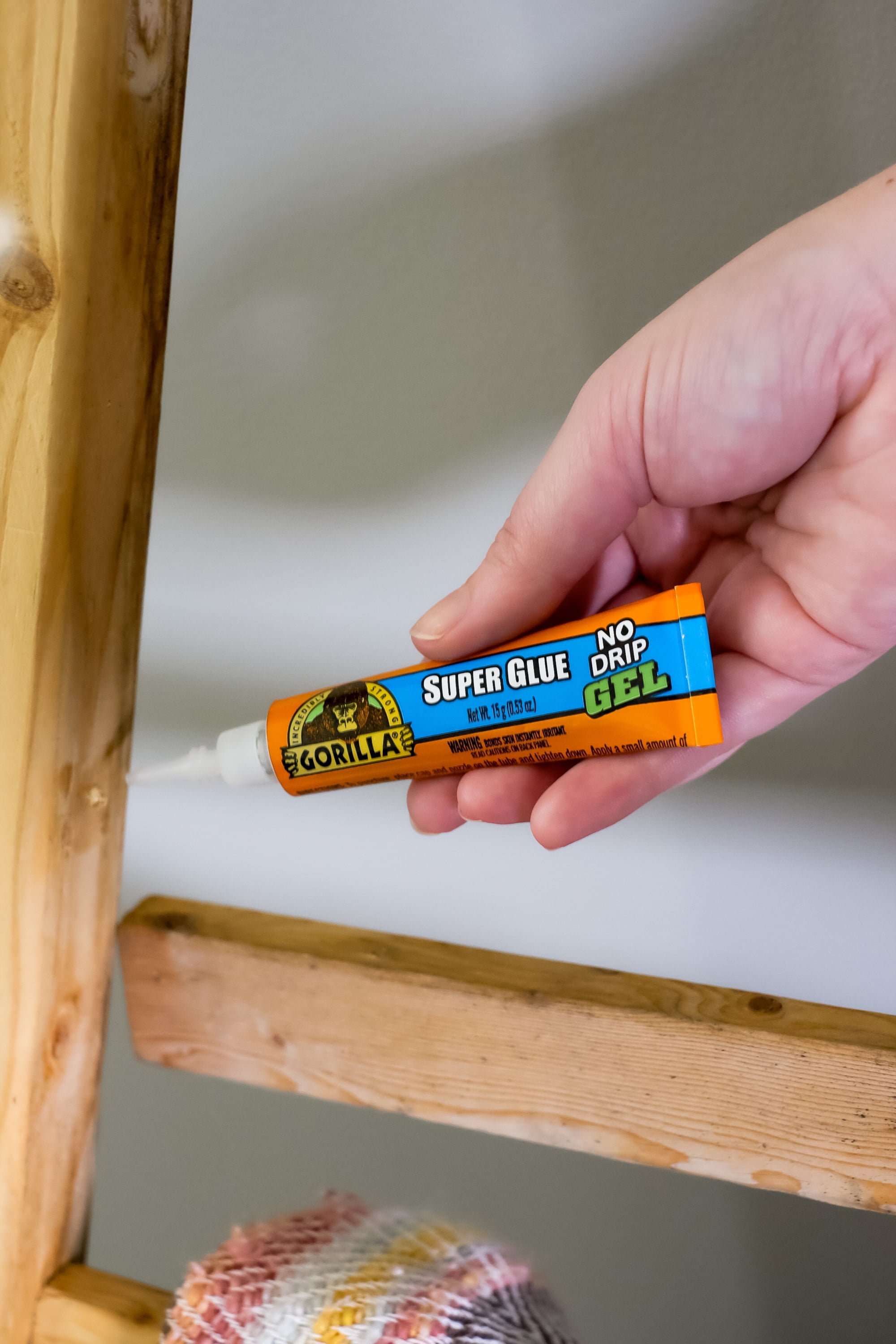Gorilla Glue No Drip Gel, Precision Tip, 15 Gram, Dries in 10-45 Seconds