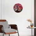 thumbnail image 2 of 12 Inch Wall Clock Battery Operated Silent Clock Decorative for Office, Kitchen, Outdoor, Living Room，Japanese Aged Red Leaf Maple Moss Garden Scenery in Autumn Design, 2 of 4