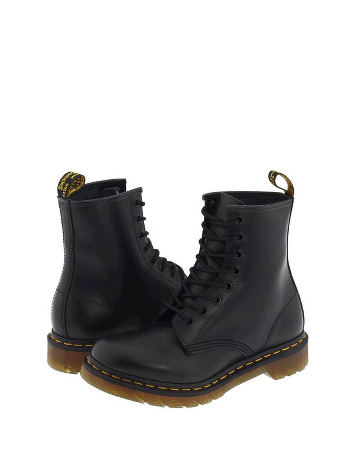 Dr BLACK SMOOTH Martens Women's 1460 8 Eye Leather Boots 11821006 