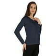 thumbnail image 2 of Inkmeso T-shirt Manches Longues à Manches Longues pour Femme Solid Button Henley, 2 of 7