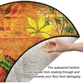 thumbnail image 3 of Coolnut Art Floral Autumn Christmas Tree Mats Waterproof Tree Skirt, Grunge Fall Leaves Xmas Tree Stand Tray Mat Floor Protector Pad for Holiday Party Decoration, 28.3", 3 of 6