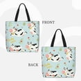 thumbnail image 3 of Naloa Cute Cows Tote Bag for Women, Foldable Tote Bag With Zipper, Large Shoulder Bag, Top Handle Handbag for Travel, Work, Shopping, 3 of 9