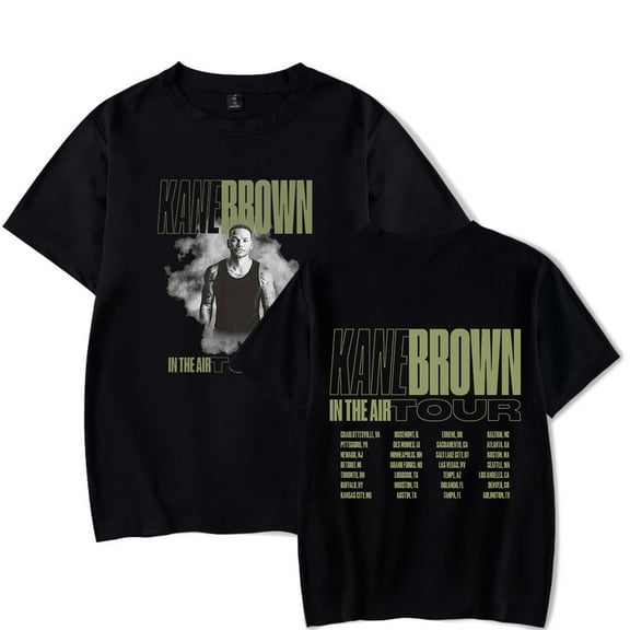 Kane Brown Black In The Air Tour T-Shirt Popular Reversible Print Unisex Fashionable Casual Short Sleeve Top