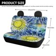 thumbnail image 4 of Chririnla Tie Dye Sunflower Theme Car Seat Covers with SUV Vehicles, Washable Non-Slip Rear Bench Seat Cover(2 Piece), 4 of 4