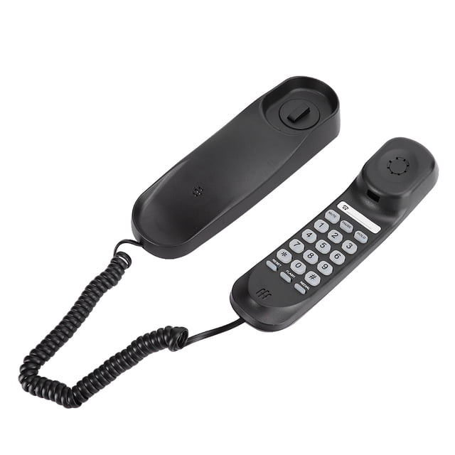 Teléfono de pared Bling Bling TC-990 ABS negro teléfono fijo de mesa alta capacidad