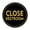 Black Gold, variant on Signs ByLITA Circle Close Restroom Sign (Black /Gold) - Small