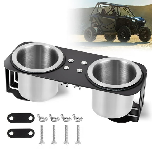 Grab Bar Dual Cup Holder,Fit for Honda Talon 1000R/X, Fit for Honda Talon 1000X-4, Fit for Kawasaki Teryx KRX 1000