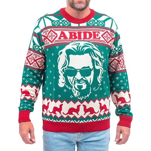 The Big Lebowski Dude Abide Marmot Bowling Ugly Christmas Sweater