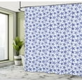 thumbnail image 5 of Ambesonne Nautical Shower Curtain, Various Starfishes Stripes, 69"Wx75"L, White Indigo Ceil Blue, 5 of 5
