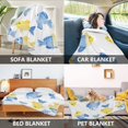 thumbnail image 7 of 50x60 inch Crystal Fleece & Arctic Fleece Blanket Soft Bed Throws for Home or Camping Watercolor Blue and Yellow Fish, 7 of 7
