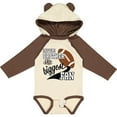 thumbnail image 3 of Inktastic Little Brother and Biggest Fan Football Player Boys Long Sleeve Baby Bodysuit, 3 of 5
