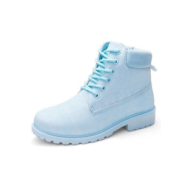 Botines de invierno con forro de felpa para hombre y mujer, botas de combate de media pantorrilla, cómodos, antideslizantes, cálidos, ligeros y con suela dentada.