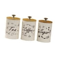 thumbnail image 4 of Tnarru 3 Pieces Kitchen Canisters for Countertop Coffee Tea Sugar Containers Jars Stylish Farmhouse Restaurants Decor Dustproof Lids cartoon, 4 of 8