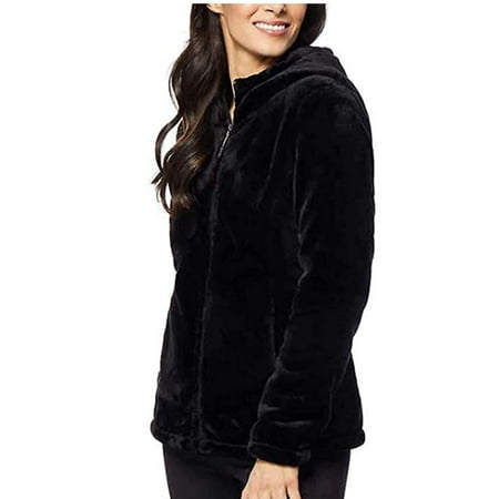 32 Degrees - 32 Degrees Women's Cozy Hooded Plush Faux Fur Jacket ...
