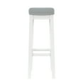 thumbnail image 4 of Linon Cessford 32" Backless Bar Stool, White/Light Gray Faux Leather, Includes 1 Stool, 4 of 7