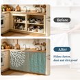 thumbnail image 3 of Coastal Corals Small Sink Skirt, Bathroom Vanity Cabinet Adhesive Curtain, Turquoise White Ocean Life Sage Green Art Utility Under Sink Cover Decorative Kitchen Cabinet Curtains 10"x11", 3 of 8