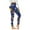 Blue, variant on Luxalzxs Workout Leggings for Women Plus Size Christmas Print Tummy Control Tights Stretchy Seamless Yoga Pants Biker Leggings