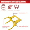 thumbnail image 5 of HPDMC Forklift Double Drum Grabber, 2000 lbs Capacity Dual Drum Handler for 55 Gallon Steel & Plastic Barrels, 5 of 16