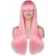 thumbnail image 1 of Pink and Blonde Synthetic Curly Wig for Women Heat Resistant Easy Styling Natural Texture, 1 of 2
