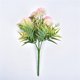 thumbnail image 5 of Worallymy Ramo de flores artificiales de 6 cabezas Bola de simulación Ramo de flores Hogar Plástico Decoración floral falsa Rosa claro Worallymy JD735804259, 5 of 7